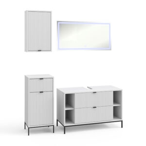 wohnli-moebel-suche-M26076328 Wohnli Möbelsuche - Badmöbel-Set 4 Teile Weiß 100x63cm
