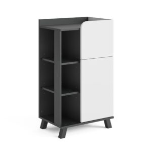 wohnli-moebel-suche-M26076337 Wohnli Möbelsuche - Midischrank mit Tür und Schublade Anthrazit/Weiß 50x90cm