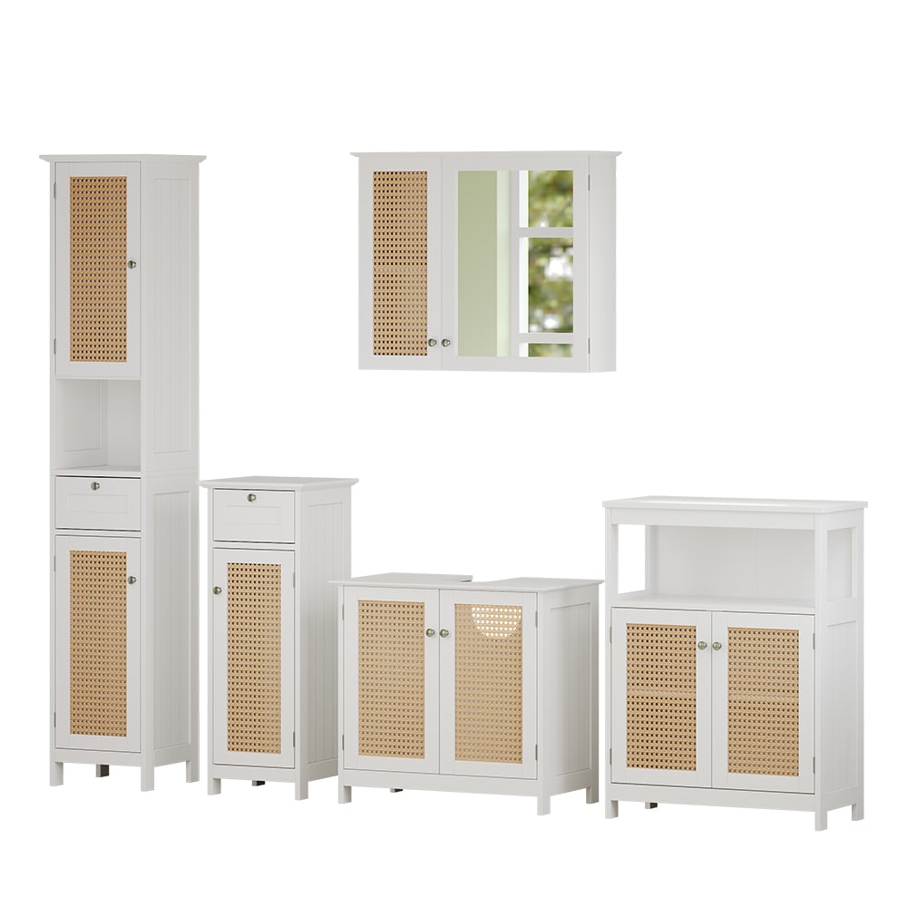wohnli-moebel-suche-M26076354 Wohnli Möbelsuche - Badmöbel-Set 5-teilig Weiß 60x58cm
