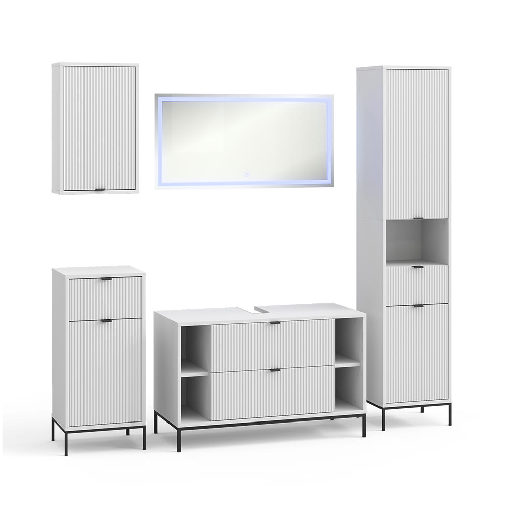 wohnli-moebel-suche-M26076379 Wohnli Möbelsuche - Badmöbel-Set 5 Teile Weiß 100x63cm