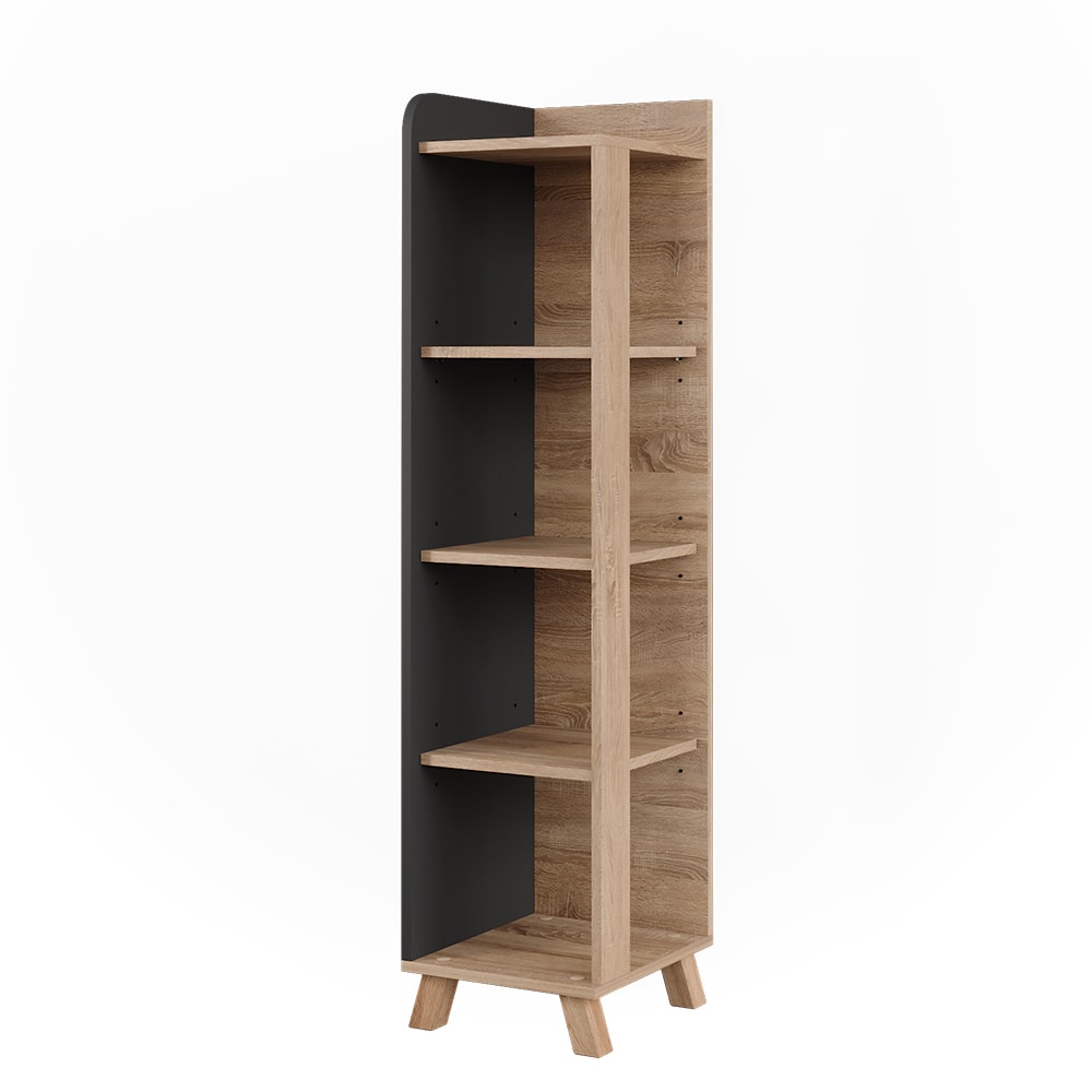 wohnli-moebel-suche-M26076428 Wohnli Möbelsuche - Badregal mit 4 Fächern Sonoma 30x128cm
