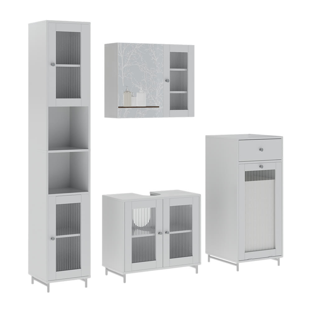 wohnli-moebel-suche-M26076447 Wohnli Möbelsuche - Badmöbel-Set 4 Teile Weiß 60x58cm