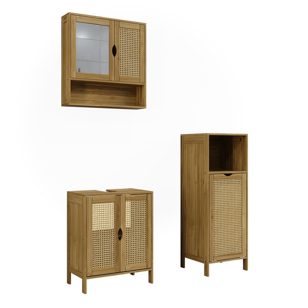 wohnli-moebel-suche-M26076495 Wohnli Möbelsuche - Badmöbel-Set 3 Teile Bambus 48x60cm