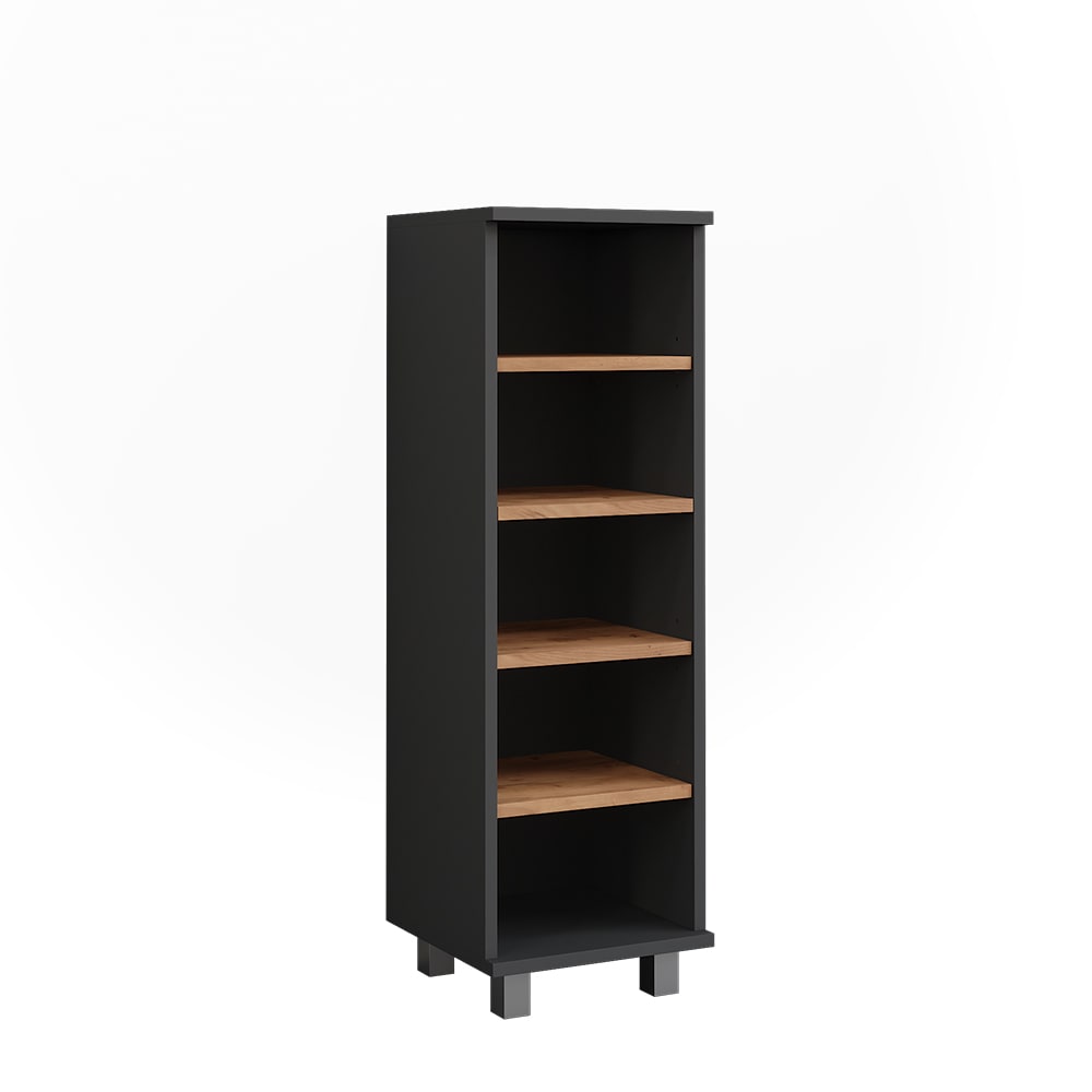 wohnli-moebel-suche-M26076520 Wohnli Möbelsuche - Midischrank mit 5 offenen Fächern Anthrazit 30
