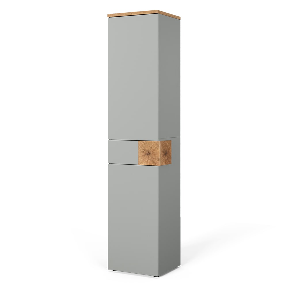 wohnli-moebel-suche-M26076522 Wohnli Möbelsuche - Hochschrank mit 2 Türen & 1 Schublade Grau/Artisan 40x184.2cm