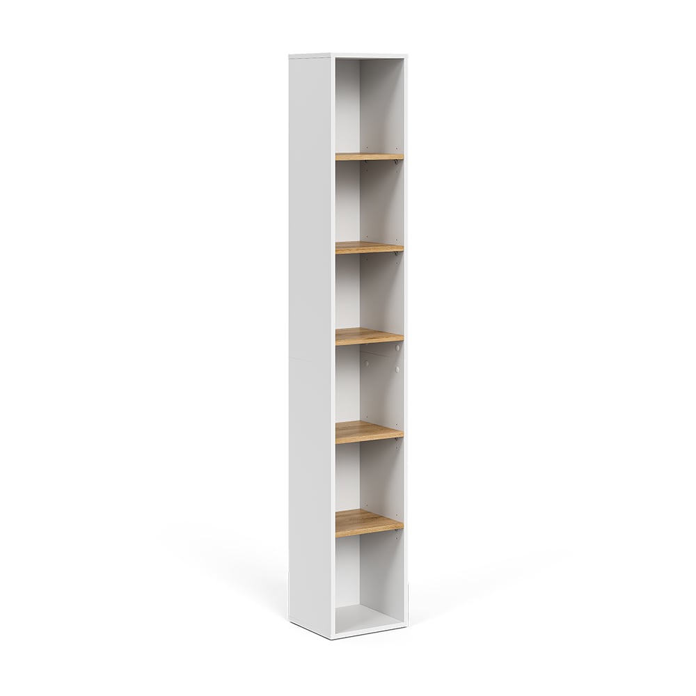 wohnli-moebel-suche-M26076542 Wohnli Möbelsuche - Hochregal Weiß/Artisan 30x188.6cm