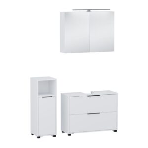 wohnli-moebel-suche-M26076595 Wohnli Möbelsuche - Badmöbel-Set 3-teilig Weiß 80x60cm