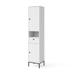wohnli-moebel-suche-M26076596 Wohnli Möbelsuche - Badschrank mit 2 Türen Weiß Riffel 40x190cm