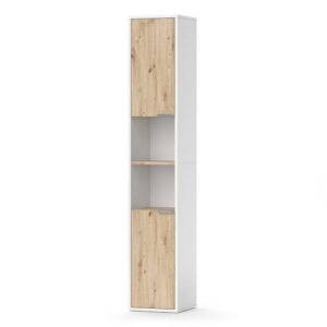 wohnli-moebel-suche-M26076617 Wohnli Möbelsuche - Badschrank mit Türen und offenen Fächern Weiß 30x165cm