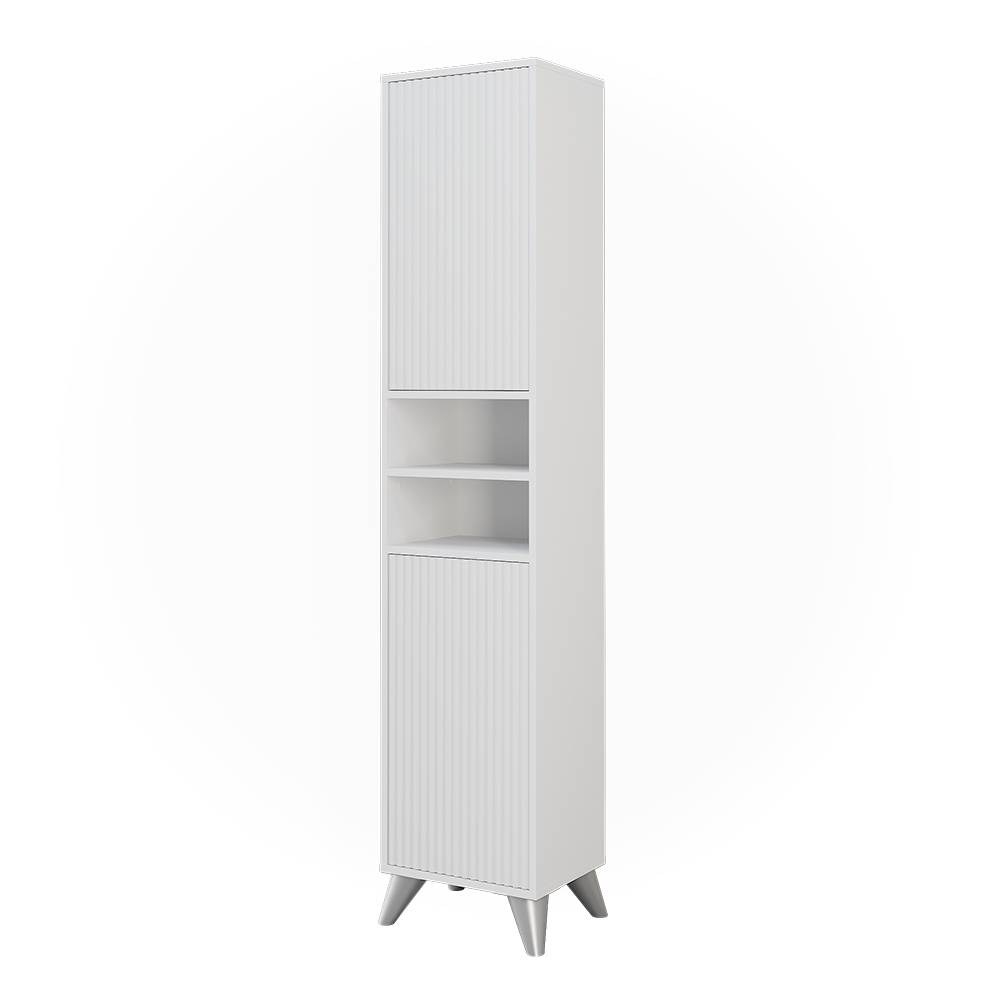 Wohnli Möbelsuche - Badschrank mit 2 Türen Weiß 38x180cm