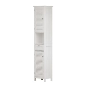 wohnli-moebel-suche-M26076663 Wohnli Möbelsuche - Badschrank mit Türen Schublade und offenem Fach Weiß 32x170cm