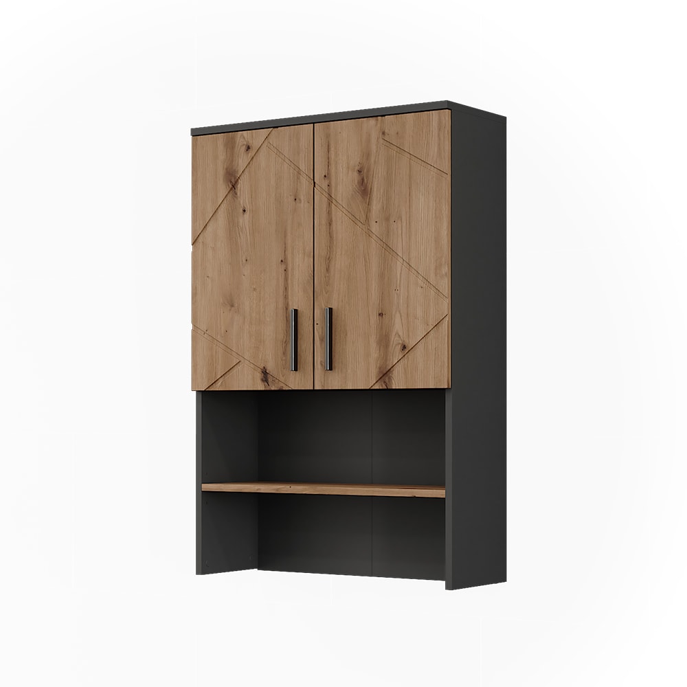 Wohnli Möbelsuche - Aufbau für Waschmaschinenschrank mit 2 Türen Anthrazit 68x103