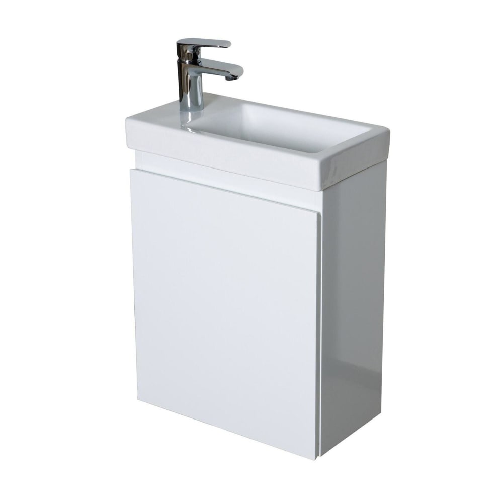 Wohnli Möbelsuche - schwarzer Waschbeckenschrank + Wasserhahn