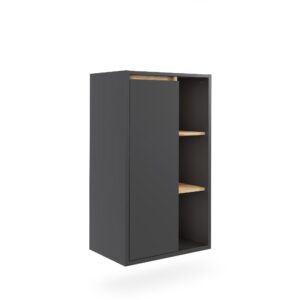 wohnli-moebel-suche-M26076736 Wohnli Möbelsuche - Midischrank mit offenen Regalen Grau/Artisan 50x86cm