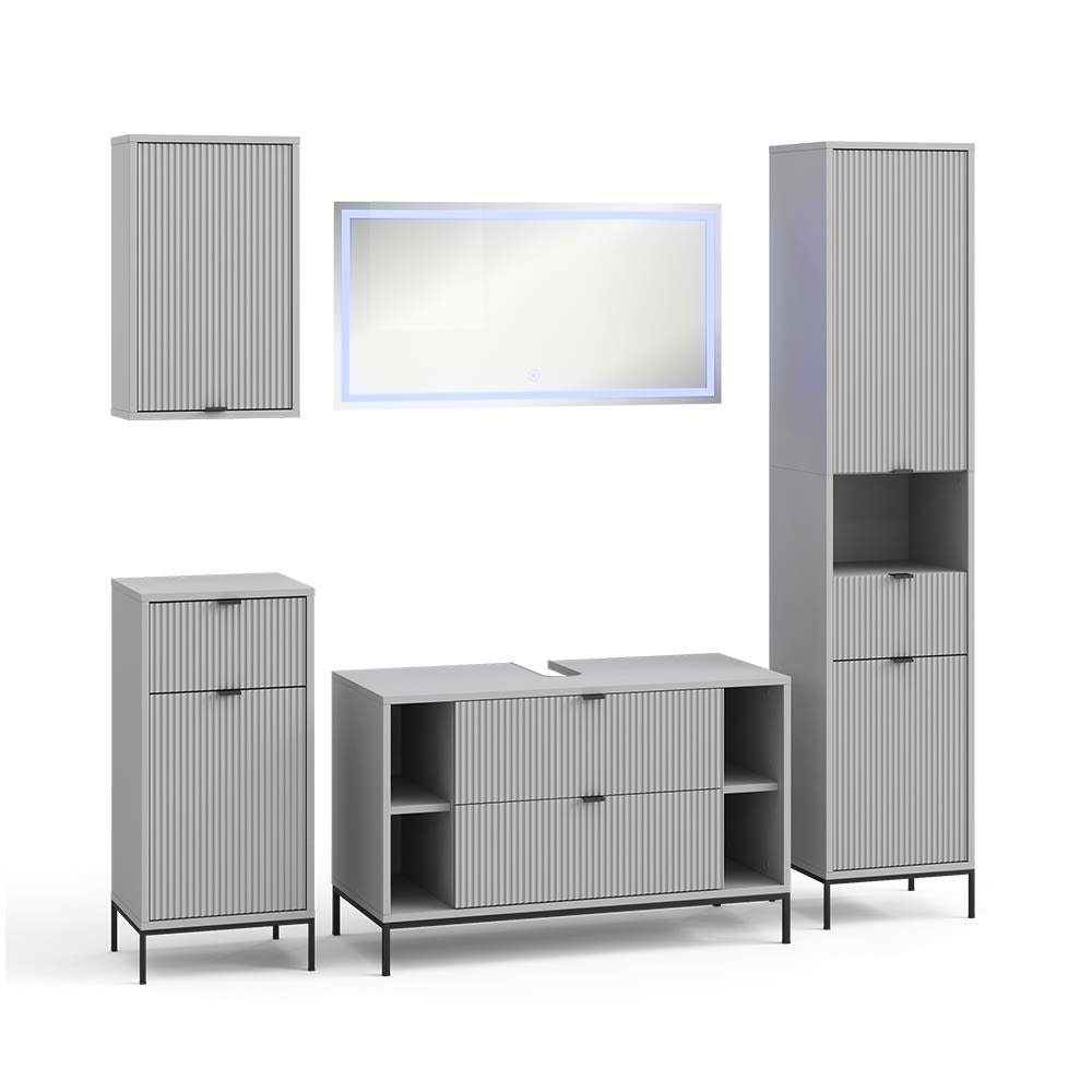 wohnli-moebel-suche-M26076741 Wohnli Möbelsuche - Badmöbel-Set 5 Teile Grau 100x63cm