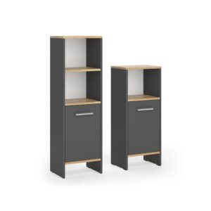 wohnli-moebel-suche-M26076753 Wohnli Möbelsuche - Badmöbel-Set 2 Teile Anthrazit/Goldkraft Eiche 33.8x108.2cm