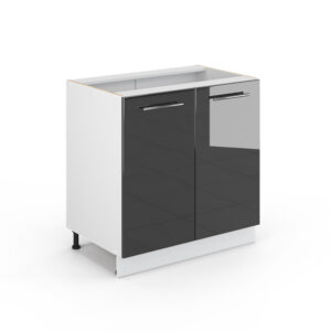wohnli-moebel-suche-M26076757 Wohnli Möbelsuche - Midischrank mit Regal ohne Arbeitsplatte Anthrazit Hochglanz 80x82cm