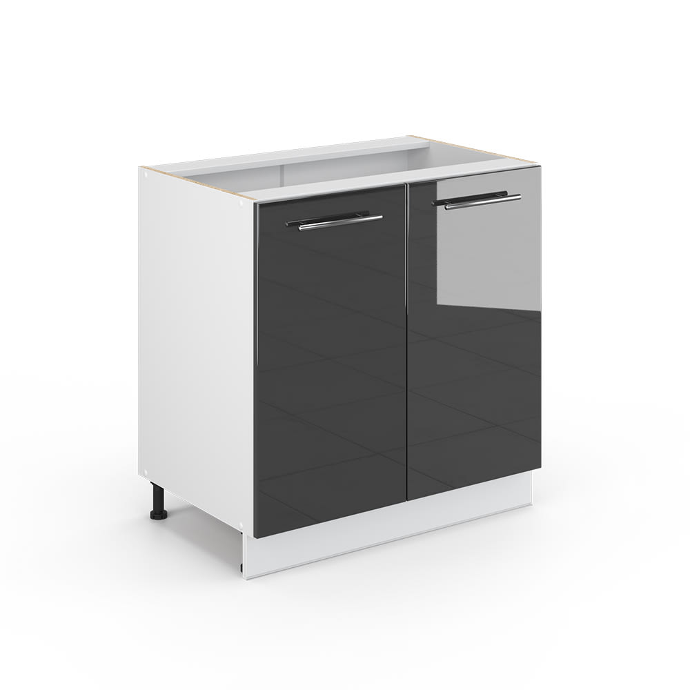 wohnli-moebel-suche-M26076757 Wohnli Möbelsuche - Midischrank mit Regal ohne Arbeitsplatte Anthrazit Hochglanz 80x82cm