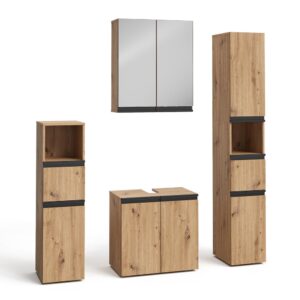 Wohnli Möbelsuche - Badmöbel-Set 4 Teile Artisan 60x58cm