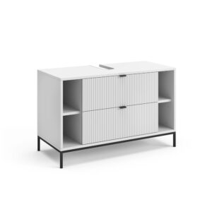wohnli-moebel-suche-M26076832 Wohnli Möbelsuche - Waschbeckenunterschrank mit 2 ausziehbaren Schubladen Weiß 100x63cm