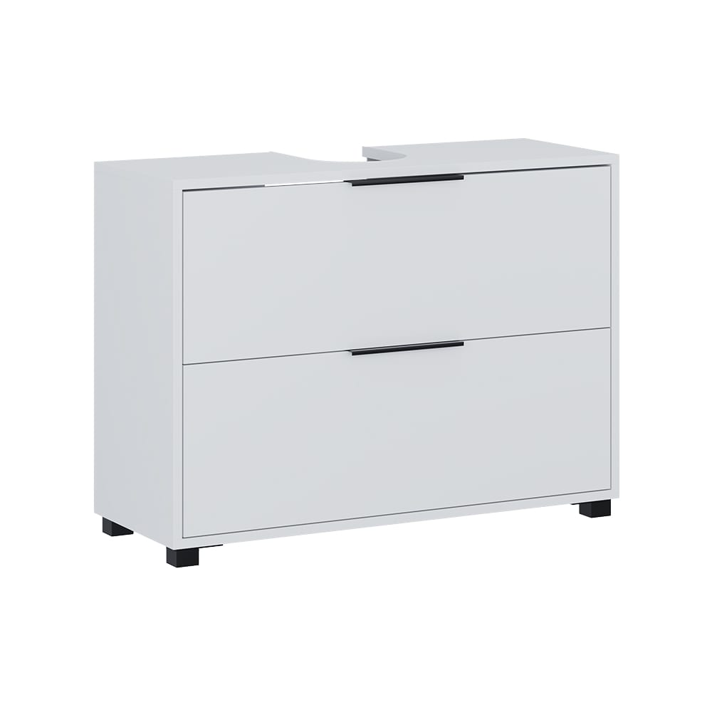 Wohnli Möbelsuche - Waschbeckenunterschrank mit 2 Schubladen Weiß 80x60cm