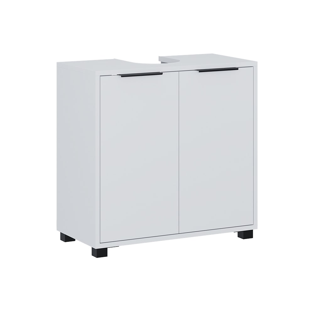 Wohnli Möbelsuche - Waschbeckenunterschrank mit Türen Weiß 60x60cm