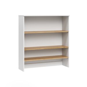 Wohnli Möbelsuche - Badschrank mit offenen Regalen Weiß/Artisan 93.6x100.4cm