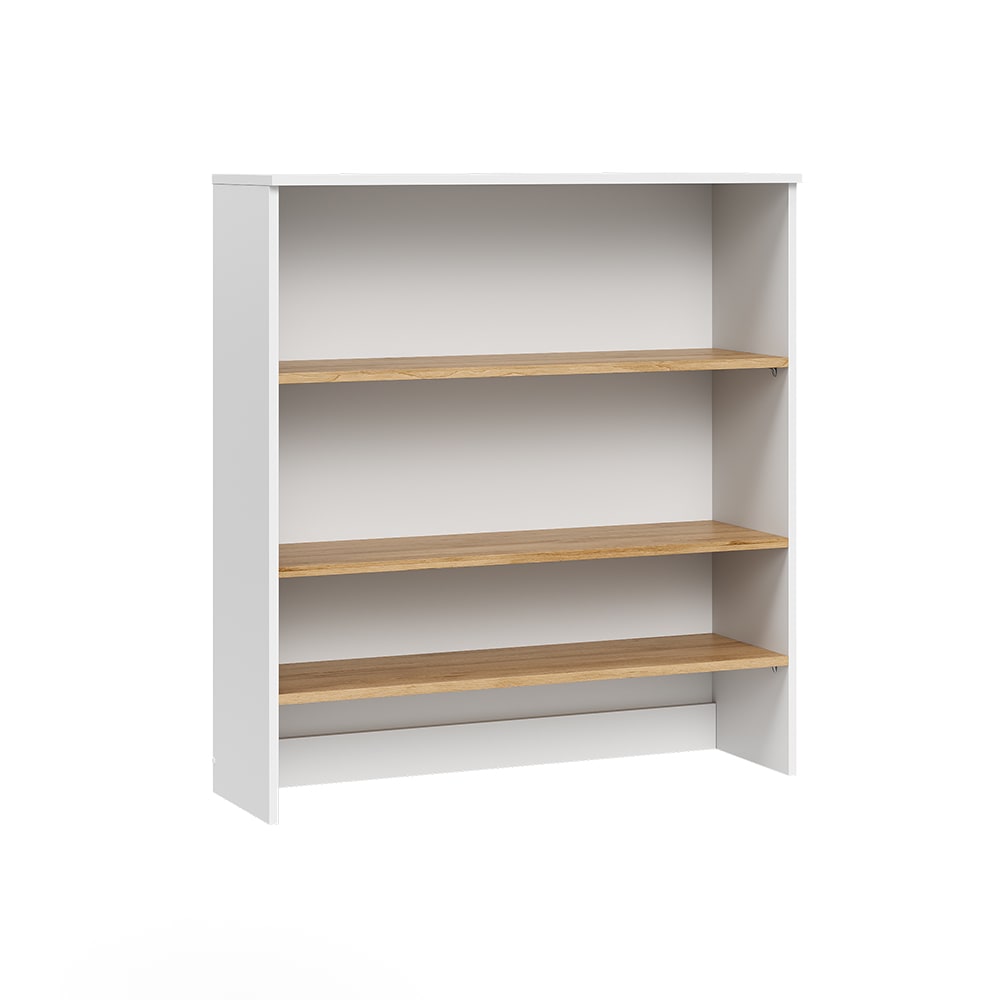 wohnli-moebel-suche-M26076887 Wohnli Möbelsuche - Badschrank mit offenen Regalen Weiß/Artisan 93.6x100.4cm
