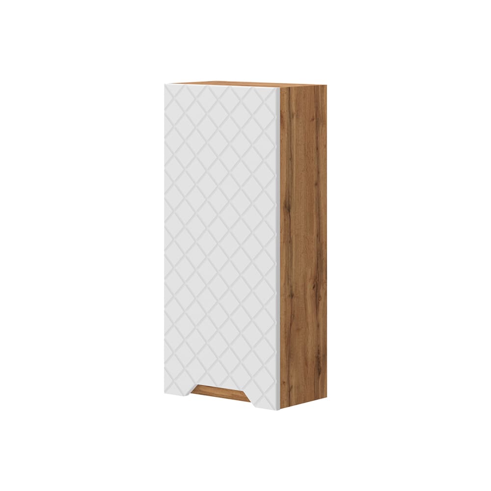 wohnli-moebel-suche-M26076911 Wohnli Möbelsuche - Badschrank Eiche/Weiß mit Kachelstruktur 20x72.6cm