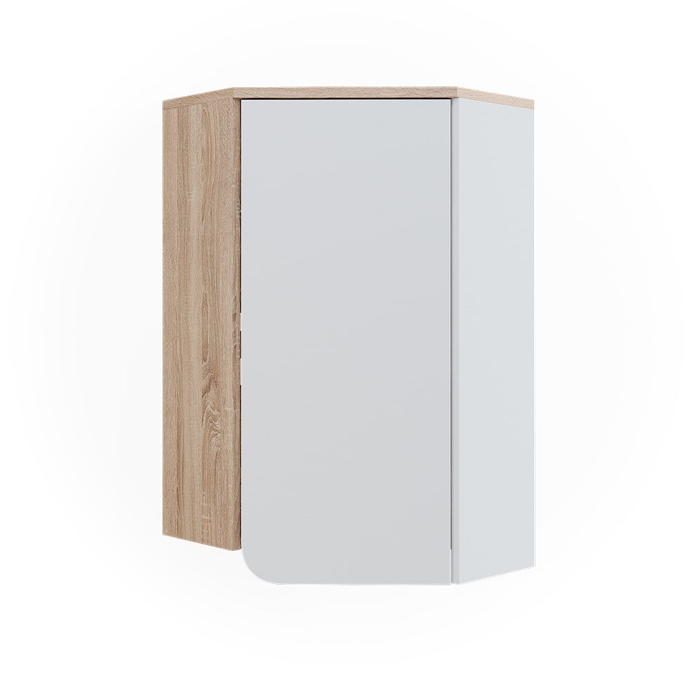 wohnli-moebel-suche-M26076964 Wohnli Möbelsuche - Eckhängeschrank Sonoma/Weiß 42.4x75cm