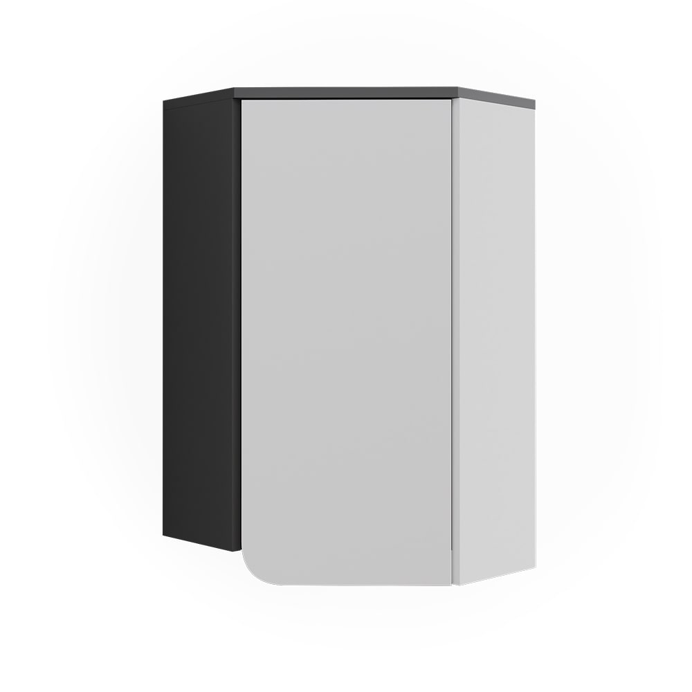 wohnli-moebel-suche-M26077055 Wohnli Möbelsuche - Eckhängeschrank mit Tür Anthrazit/Weiß 60x75cm