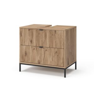 Wohnli Möbelsuche - Waschbeckenunterschrank mit 2 ausziehbaren Schubladen Viking Oak 70x63