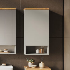 wohnli-moebel-suche-M26077109-1 Hängeschrank Grau/Artisan 40x77.5cm 40x78x27cm Spanplatte Grau Vicco Möbel Badezimmermöbel