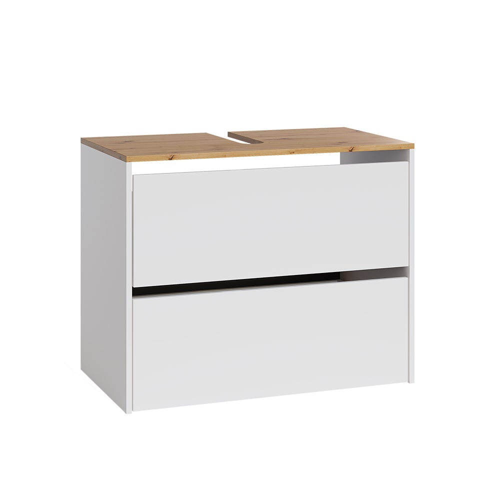 Wohnli Möbelsuche - Waschbeckenunterschrank  Weiß/Artisan 80.2x65cm