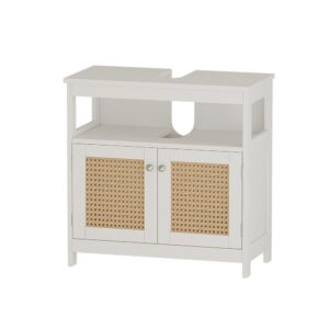 wohnli-moebel-suche-M26077140 Wohnli Möbelsuche - Waschbeckenunterschrank mit 2 Türen und offenem Fach Weiß 60x60cm