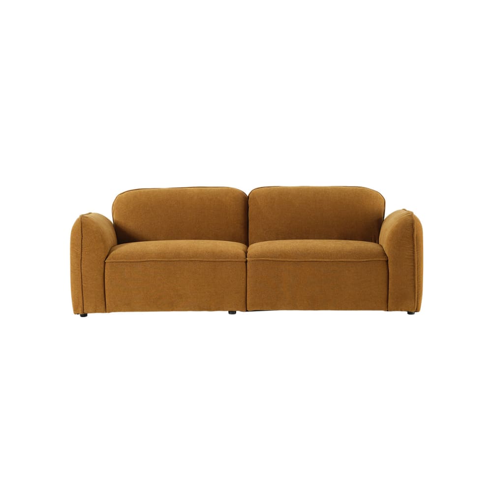 Wohnli Möbelsuche - Gerades 3-Sitzer-Sofa in Bronze-Samt