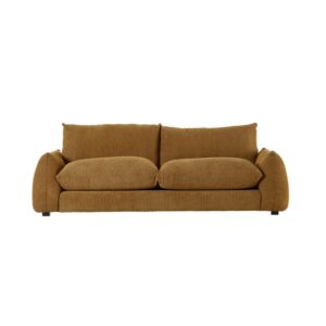 wohnli-moebel-suche-M26077635 Wohnli Möbelsuche - Gerades 3-Sitzer-Sofa aus bronzefarbenem meliertem Strukturstoff