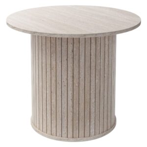 Wohnli Möbelsuche - Couchtisch rund Ø60 x 50 cm Stein-Optik Beige