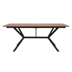 Esstisch aus MDF Dunkelbraun 180x80x75 cm Rechteckig für 6 Personen 180x75x80cm Spanplatte Braun ML-Design Möbel Esszimmermöbel Esstische