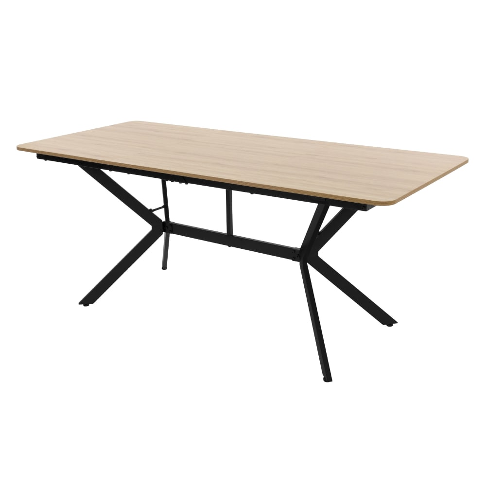 Wohnli Möbelsuche - Esstisch aus MDF Hellbraun 180x80x75 cm Rechteckig für 6 Personen