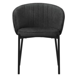 wohnli-moebel-suche-M26078821-1 Esszimmerstühle 6er Set Anthrazit mit Stoffbezug und Metallbeinen 59x75x60cm PES - Polyester Grau ML-Design Möbel Esszimmermöbel Stühle