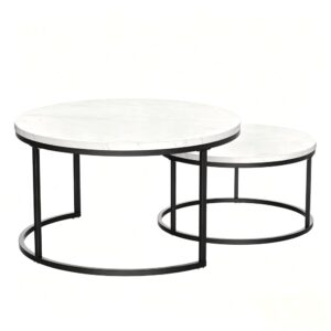 wohnli-moebel-suche-M26078973 Wohnli Möbelsuche - Couchtisch-Set aus Metall mit MDF-Tischplatte