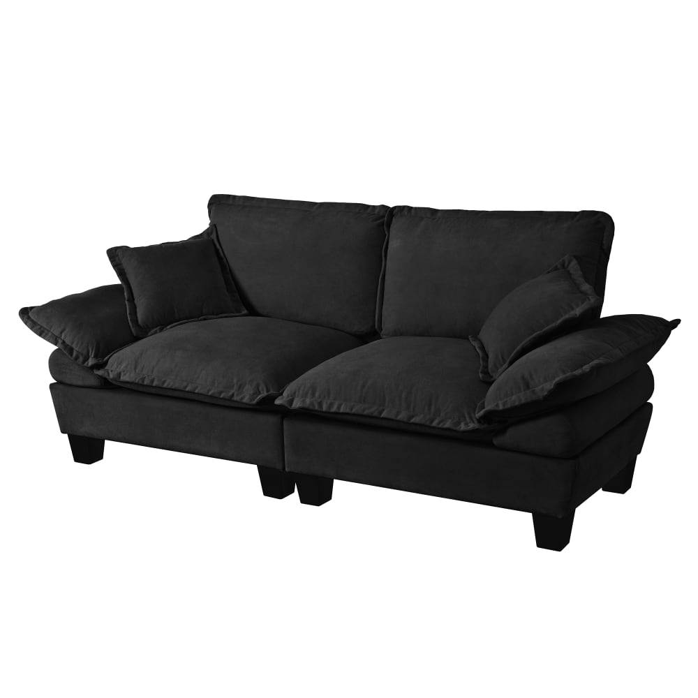 Wohnli Möbelsuche - Modulares Sofa aus Chenille mit geschwungenen Armlehnen