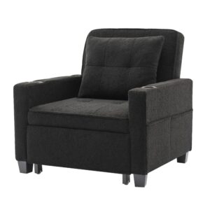 Wohnli Möbelsuche - Schlafsofa aus Holz und Metall mit USB-Anschluss 74x87x84 cm