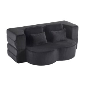 Wohnli Möbelsuche - Schlafsofa aus Stoff mit 4 Kissen und Schlaffunktion