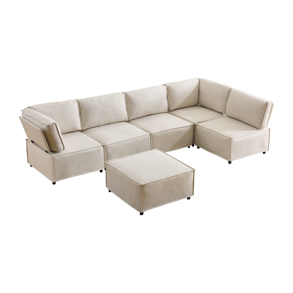 Wohnli Möbelsuche - Modulares Sofa aus Holz flexibel 308x152x77 cm