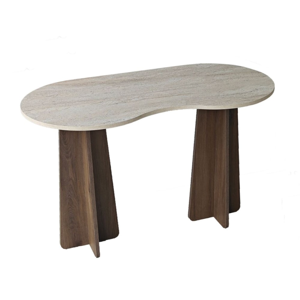 wohnli-moebel-suche-M26079286 Wohnli Möbelsuche - Schreibtisch mit organisch-form L120 cm - Braun