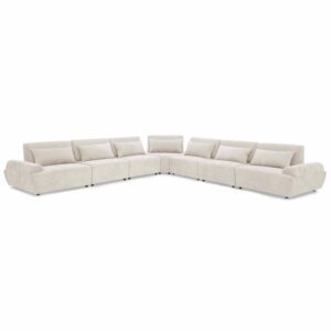 Wohnli Möbelsuche - Modulares 7-Sitzer-Ecksofa mit verstellbarer Rückenlehne weiß