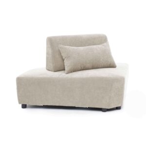 wohnli-moebel-suche-M26079852-1 Ecksofa modulares Sofa verstellbare Rückenlehne 170 cm ecru 170x82x117cm PES - Polyester Weiß Oviala Sofas und Sessel Sofas Ecksofas