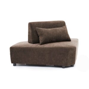 wohnli-moebel-suche-M26079855-1 Ecksofa modulares Sofa verstellbare Rückenlehne 170cm schokoladenbraun 170x82x117cm PES - Polyester Braun Oviala Sofas und Sessel Sofas Ecksofas